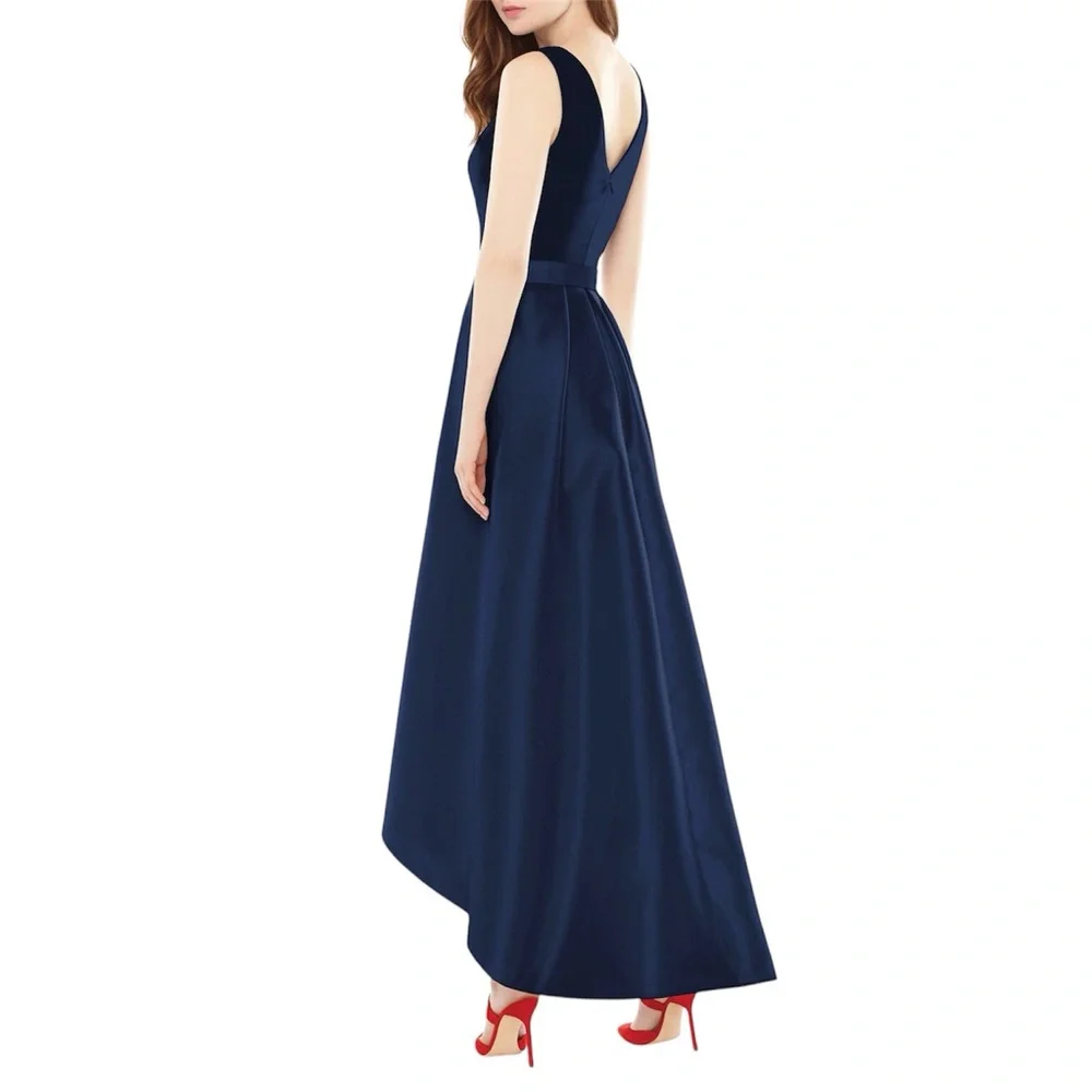 ALFRED SUNG Navy Blue V-Neck Maxi Dress - Picture 3 of 6